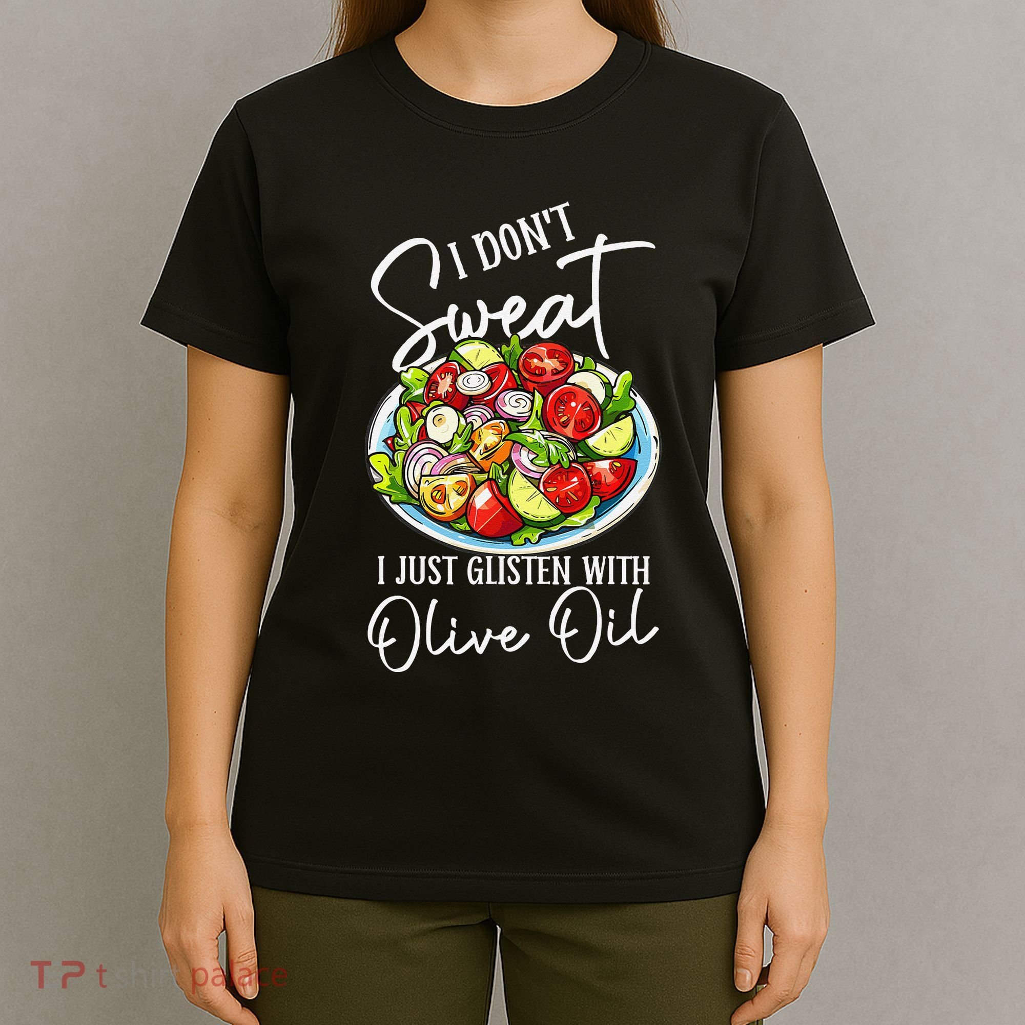 Funny Fresh Vegetable Salad Mediterranean Food Lover T-Shirt
