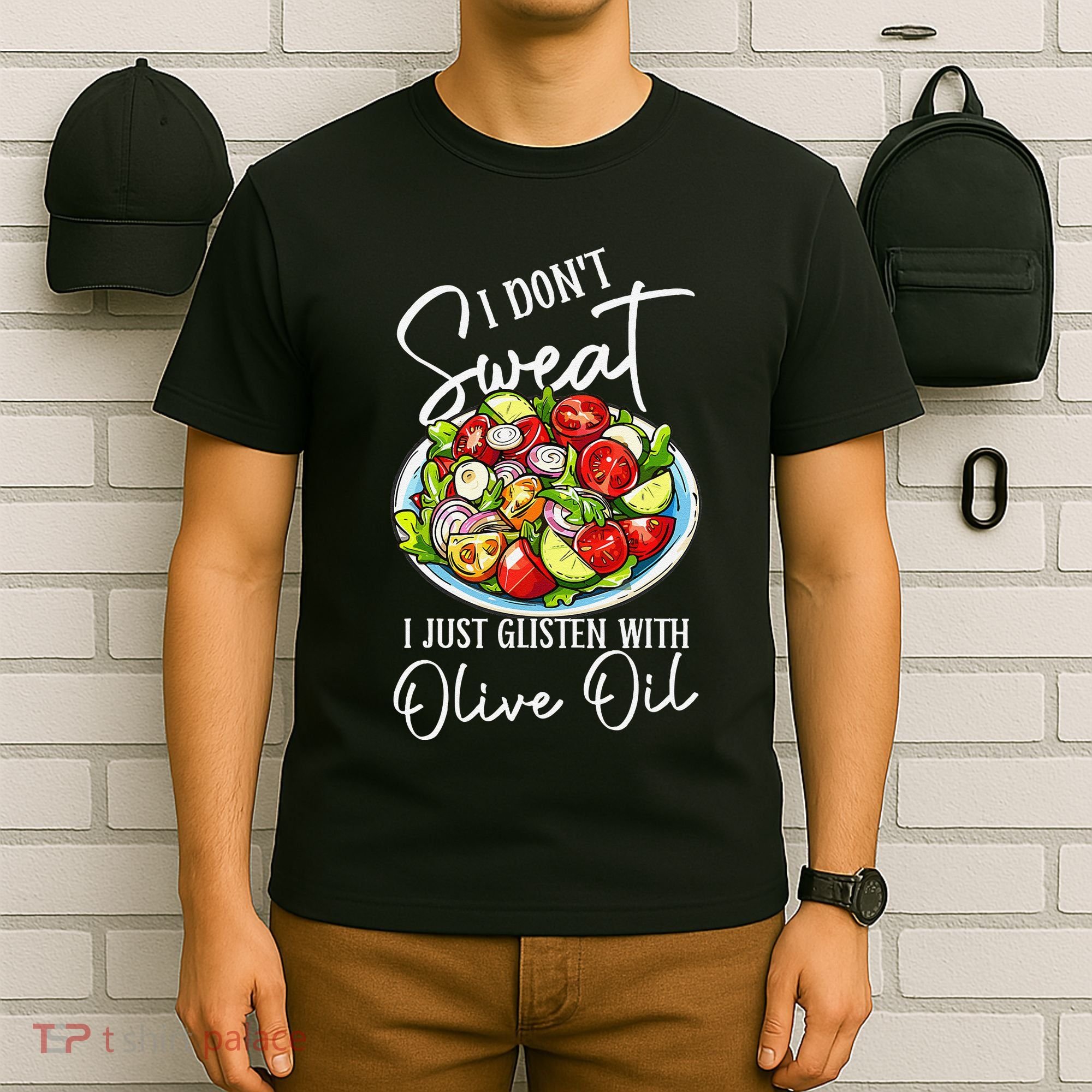 Funny Fresh Vegetable Salad Mediterranean Food Lover T-Shirt