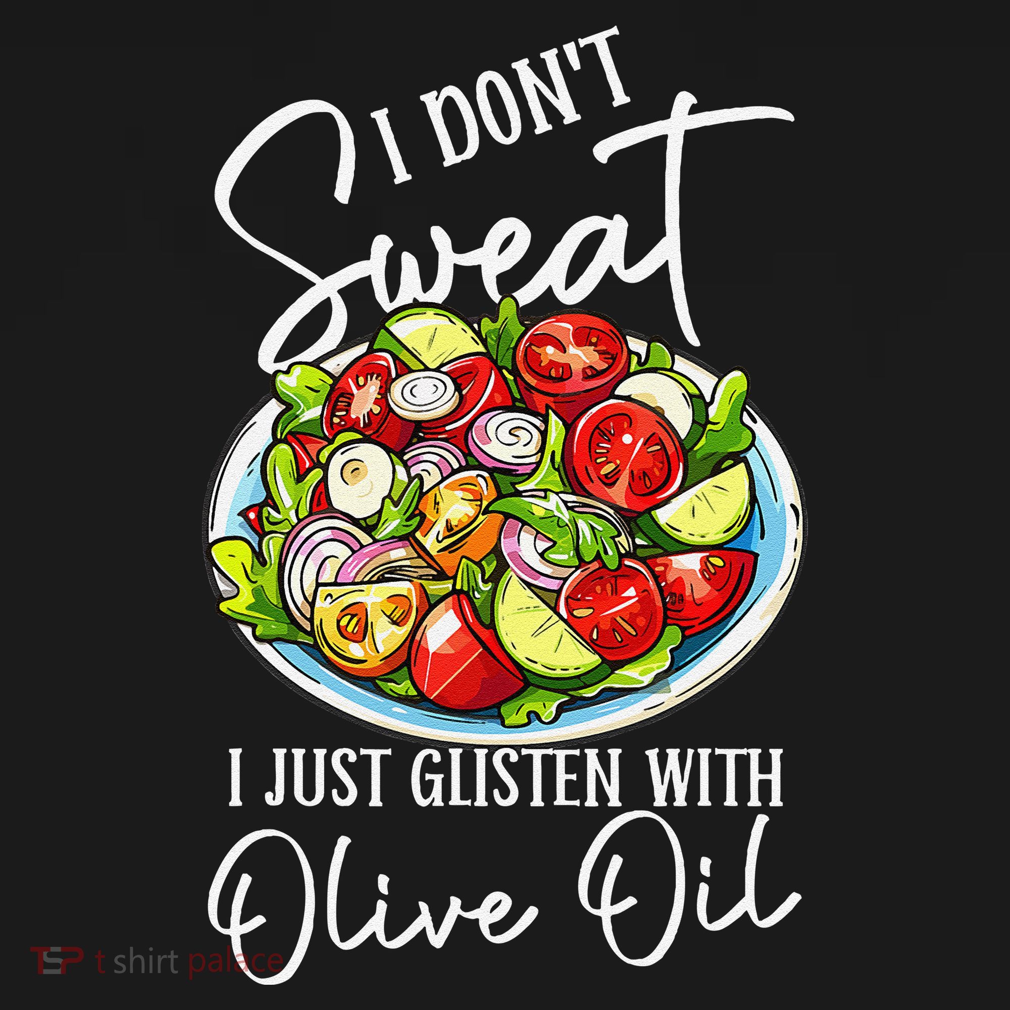 Funny Fresh Vegetable Salad Mediterranean Food Lover T-Shirt