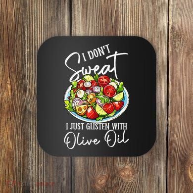 Funny Fresh Vegetable Salad Mediterranean Food Lover Coaster
