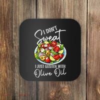 Funny Fresh Vegetable Salad Mediterranean Food Lover Coaster thumb 0