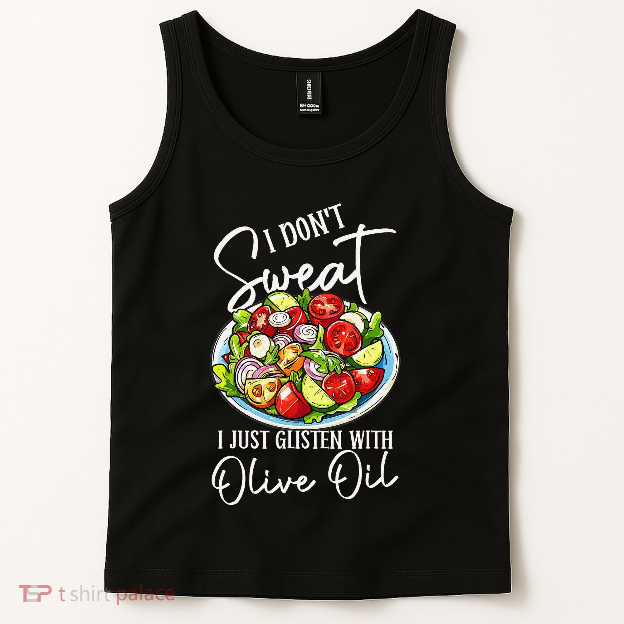 Funny Fresh Vegetable Salad Mediterranean Food Lover Tank Top