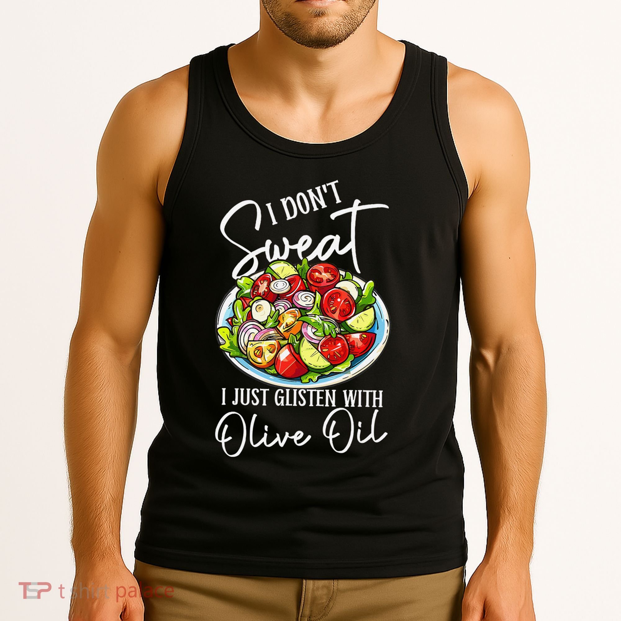 Funny Fresh Vegetable Salad Mediterranean Food Lover Tank Top