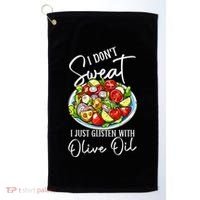 Funny Fresh Vegetable Salad Mediterranean Food Lover Golf Towel thumb 0
