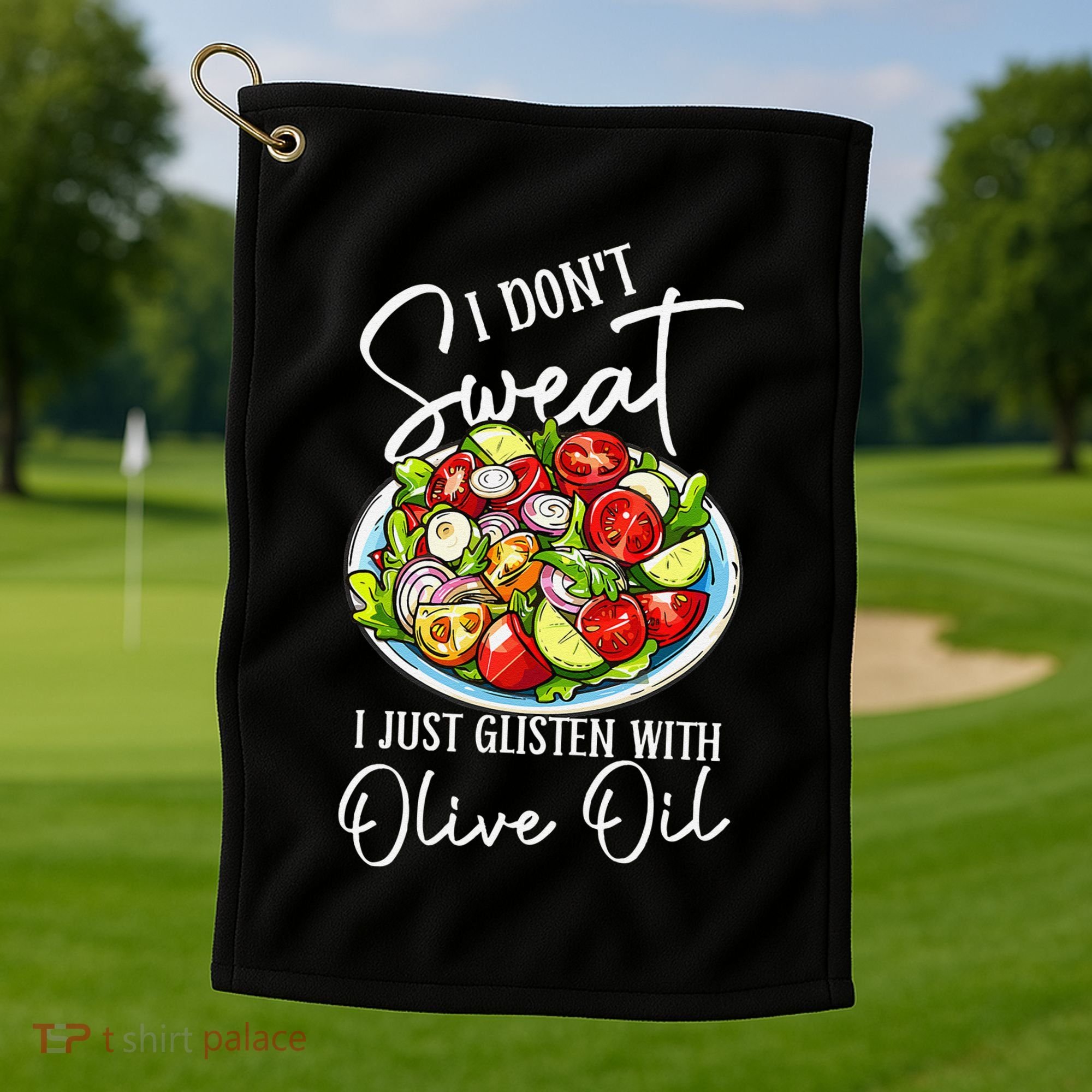 Funny Fresh Vegetable Salad Mediterranean Food Lover Golf Towel