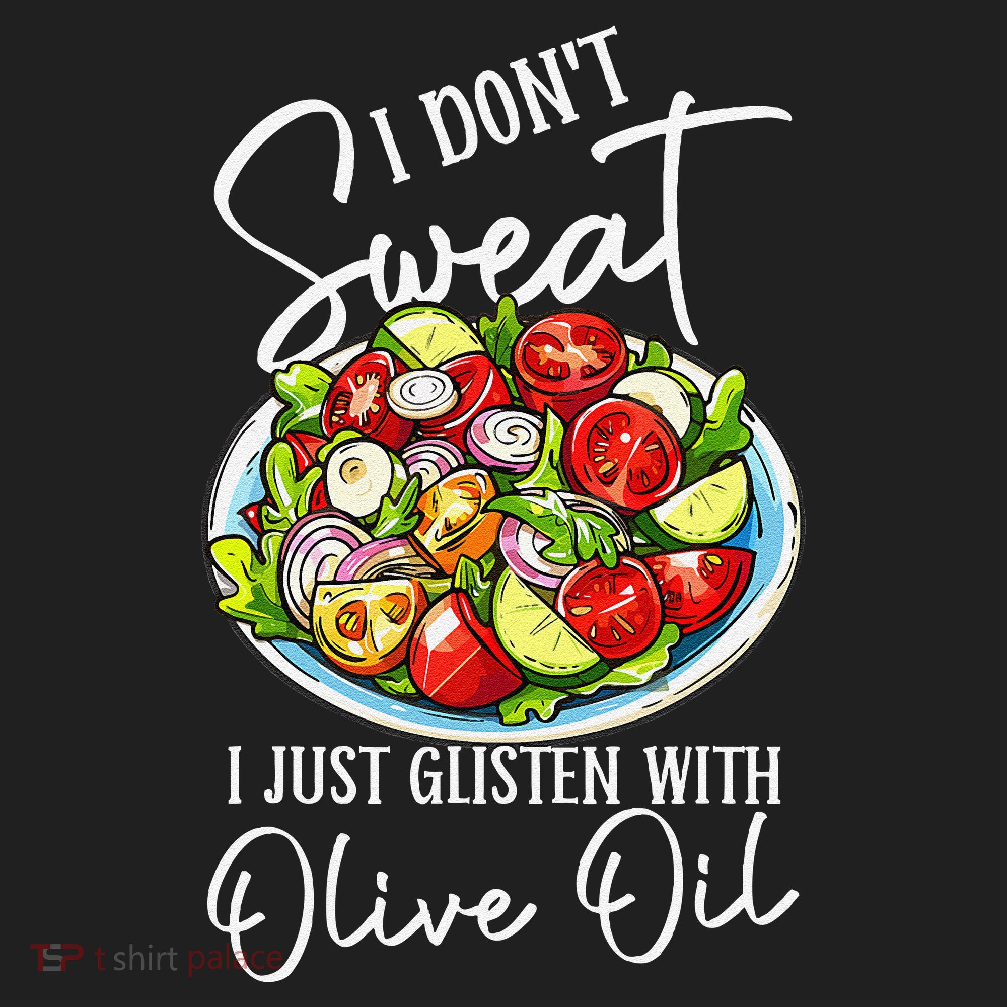 Funny Fresh Vegetable Salad Mediterranean Food Lover Golf Towel