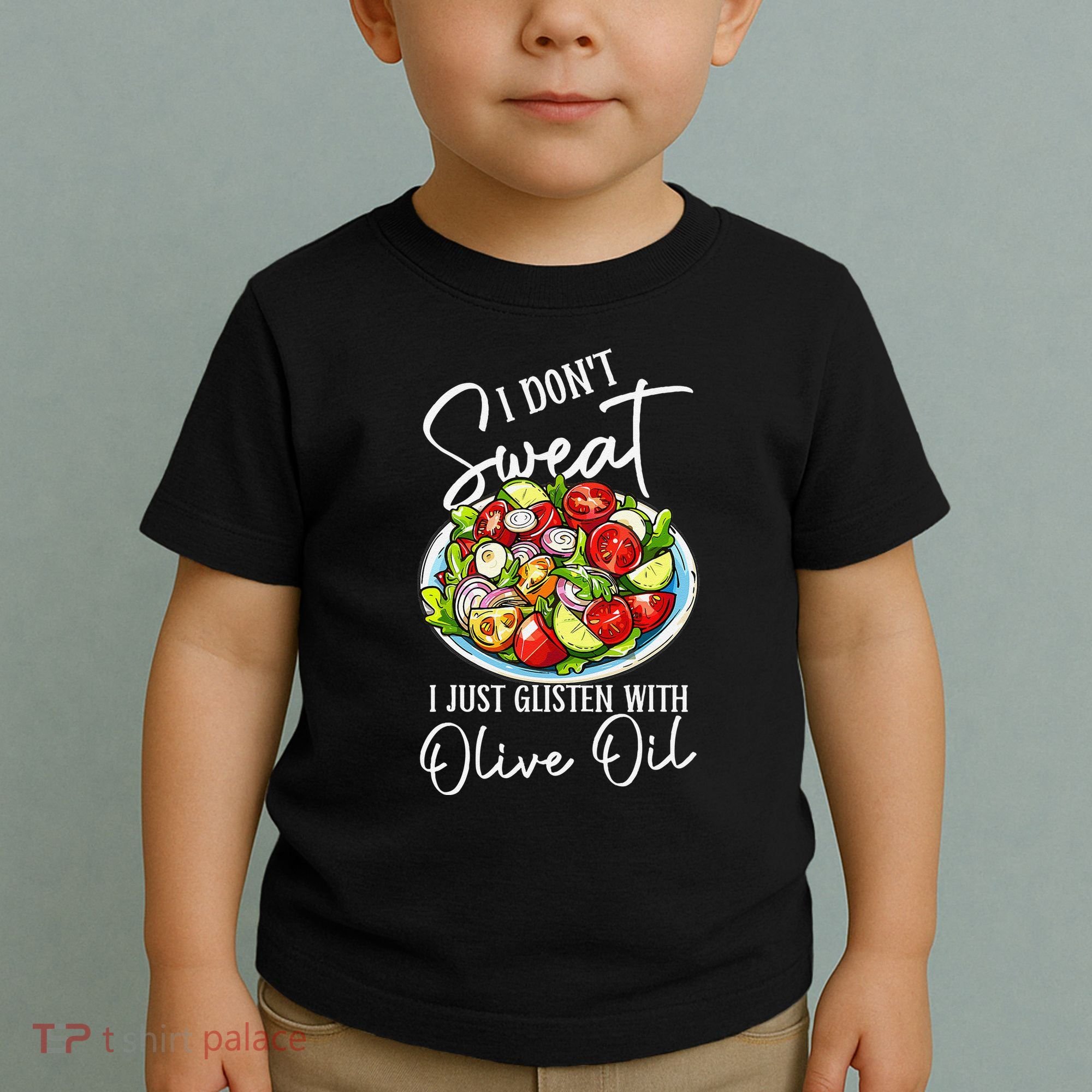 Funny Fresh Vegetable Salad Mediterranean Food Lover Toddler T-Shirt