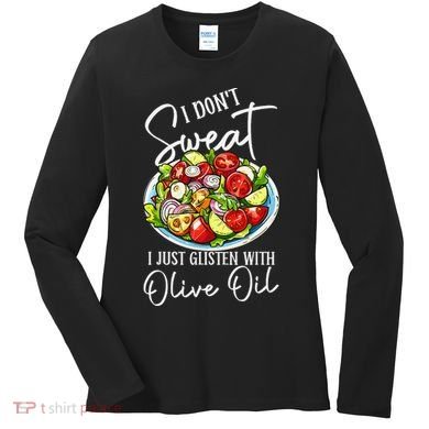 Funny Fresh Vegetable Salad Mediterranean Food Lover Women's Long Sleeve Shirt