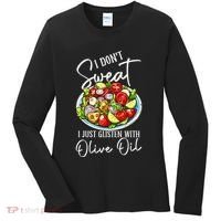 Funny Fresh Vegetable Salad Mediterranean Food Lover Women's Long Sleeve Shirt thumb 0