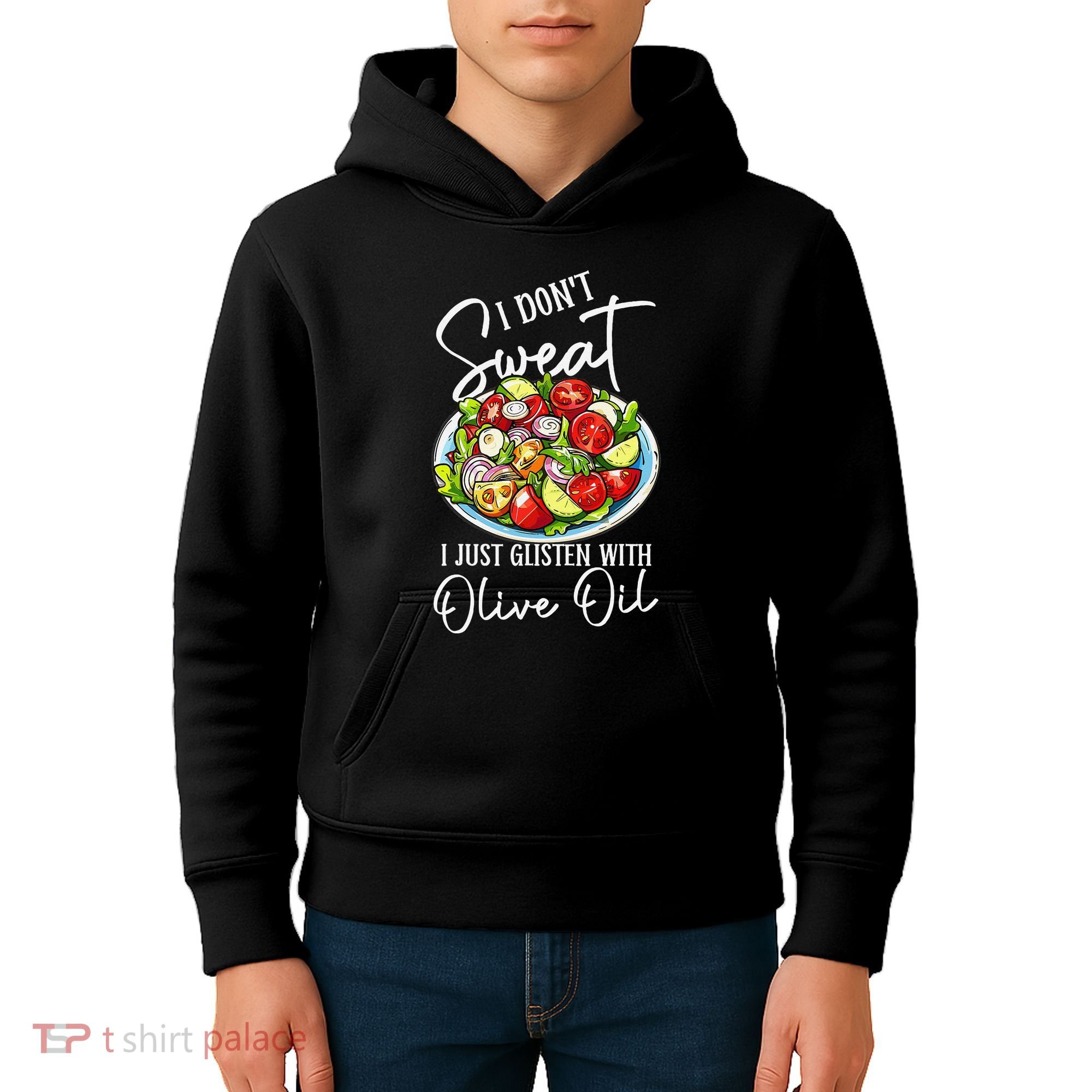Funny Fresh Vegetable Salad Mediterranean Food Lover Kids Hoodie