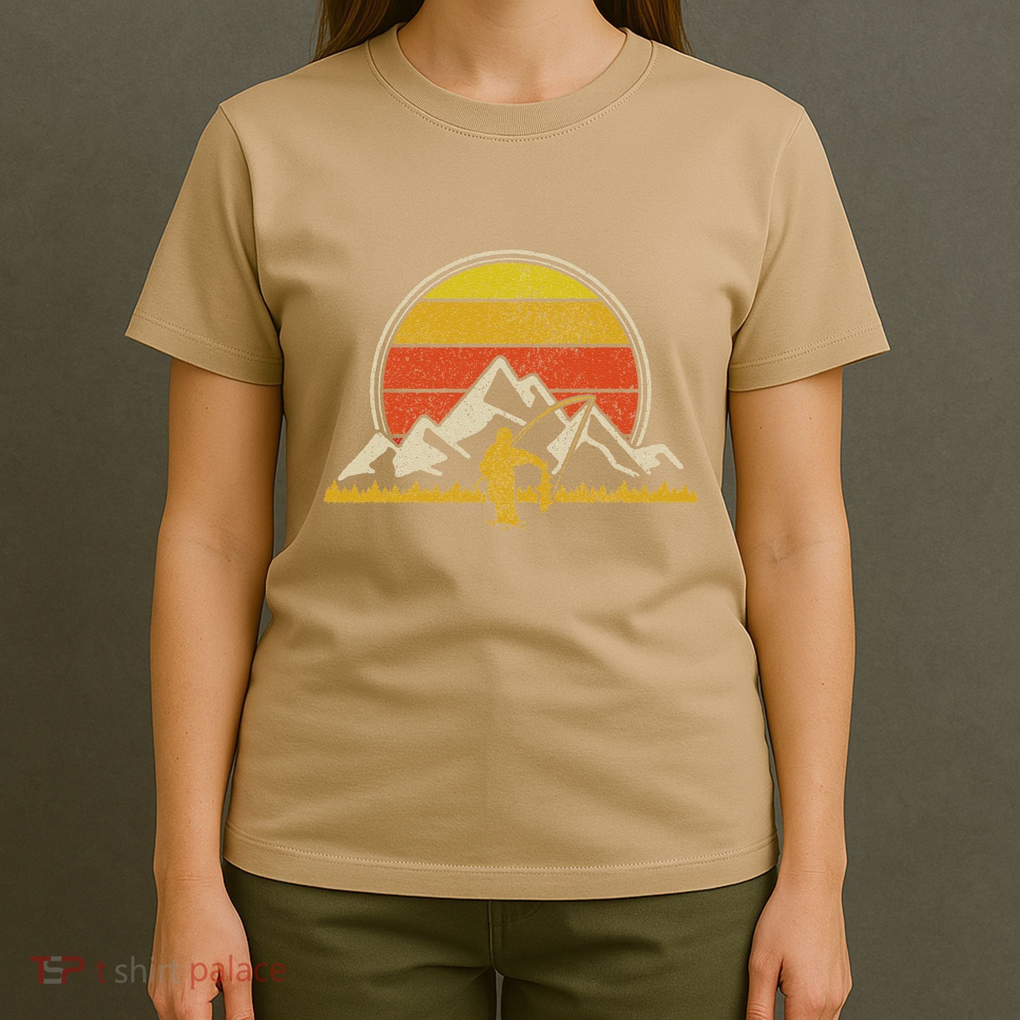Fly Fishing Vintage Trout Salmon Fishing Fisherman Gift T-Shirt