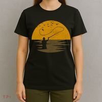 Fly Fishing Vintage Retro Trout Salmon Fisherman Gift T-Shirt thumb 4