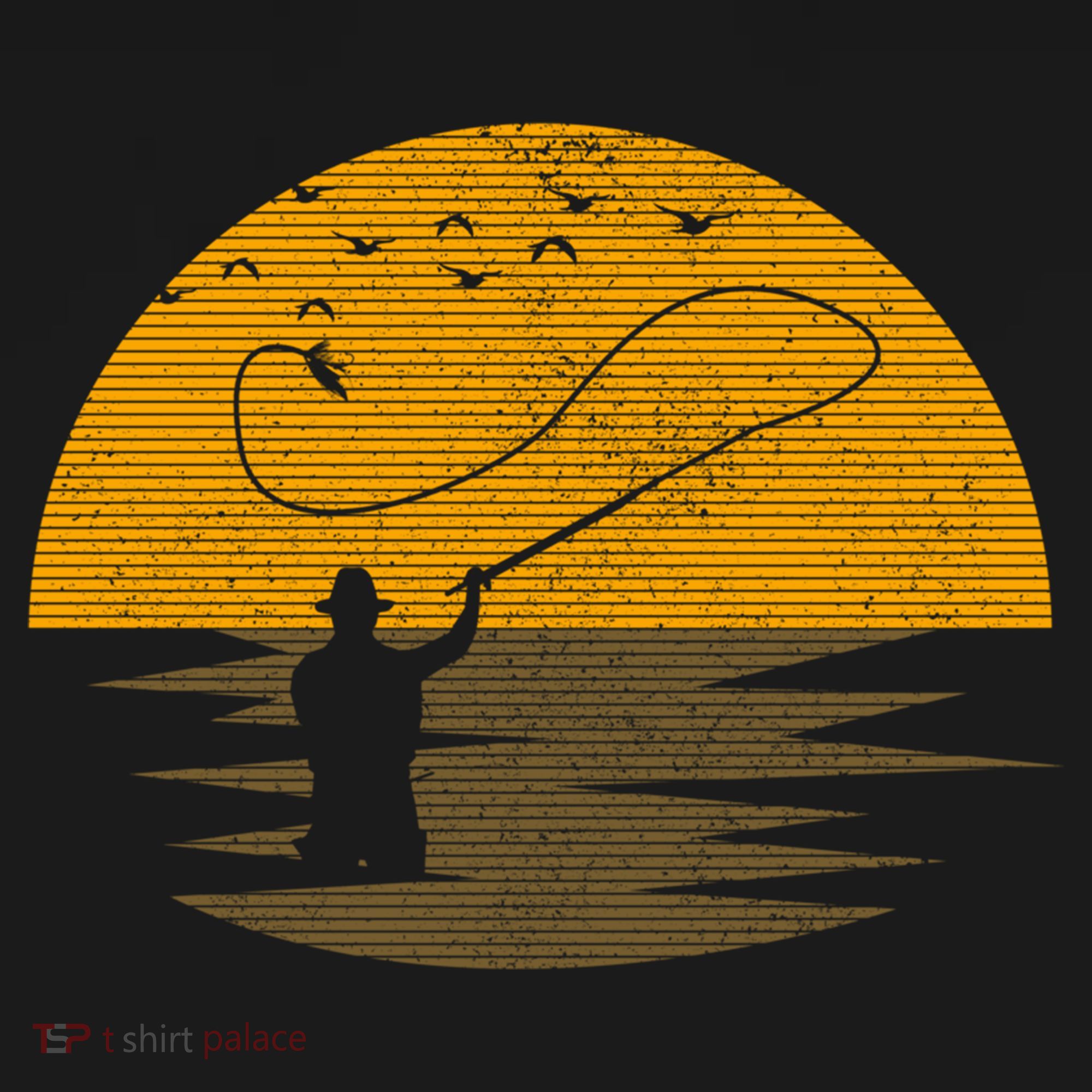 Fly Fishing Vintage Retro Trout Salmon Fisherman Gift T-Shirt