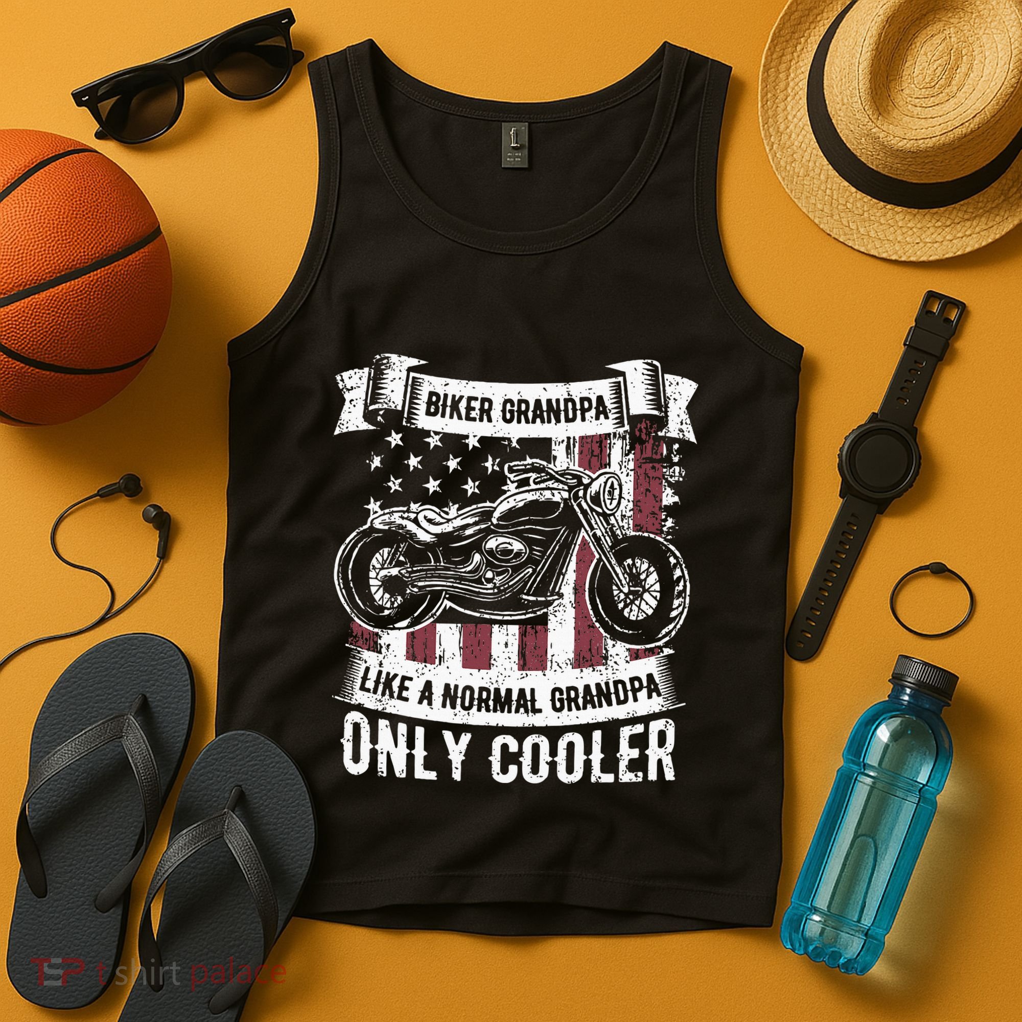 Funny Fisherman Vintage Reel Cool Papa Tank Top