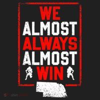 Football Fans We Almost Always Almost Win Funny Nebraska Beanie thumb 2
