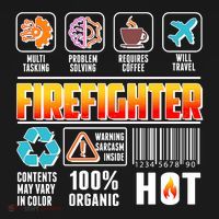 Funny Firefighter Warning Label Backpack thumb 2