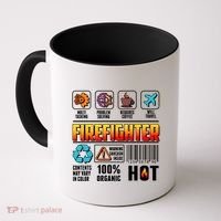 Funny Firefighter Warning Label Coffee Mug thumb 0