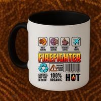 Funny Firefighter Warning Label Coffee Mug thumb 2