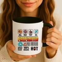 Funny Firefighter Warning Label Coffee Mug thumb 3