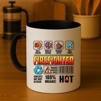 Funny Firefighter Warning Label Coffee Mug thumb 4