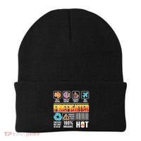 Funny Firefighter Warning Label Beanie thumb 0