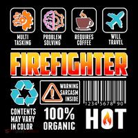 Funny Firefighter Warning Label Women's Hoodie thumb 2