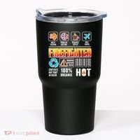 Funny Firefighter Warning Label Tumbler thumb 0