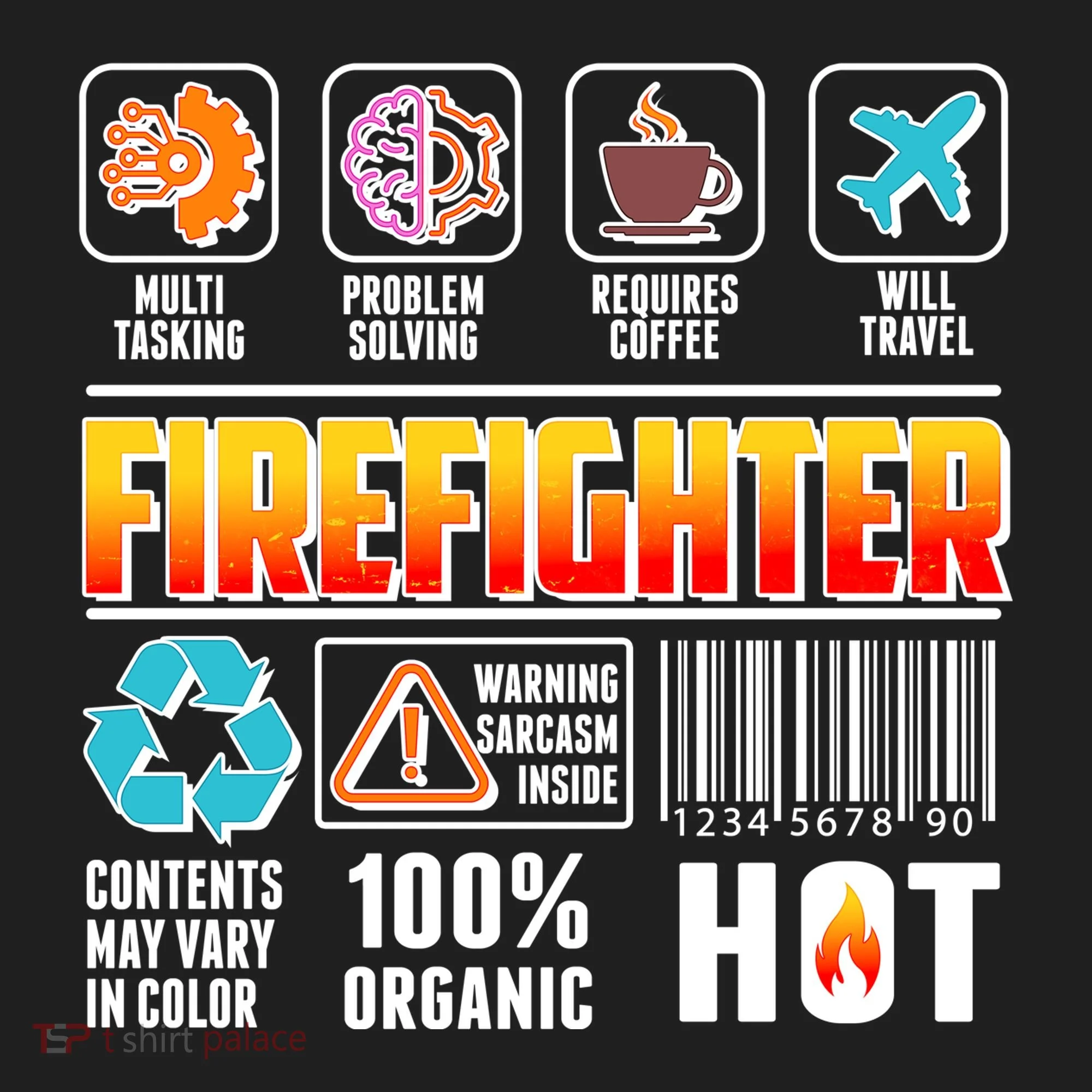 Funny Firefighter Warning Label Tumbler