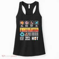 Funny Firefighter Warning Label Women's Tank Top thumb 0