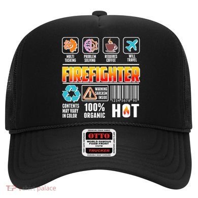 Funny Firefighter Warning Label Hat