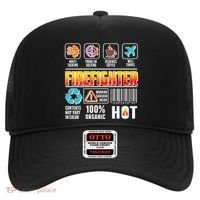Funny Firefighter Warning Label Hat thumb 0