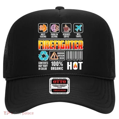 Funny Firefighter Warning Label Hat