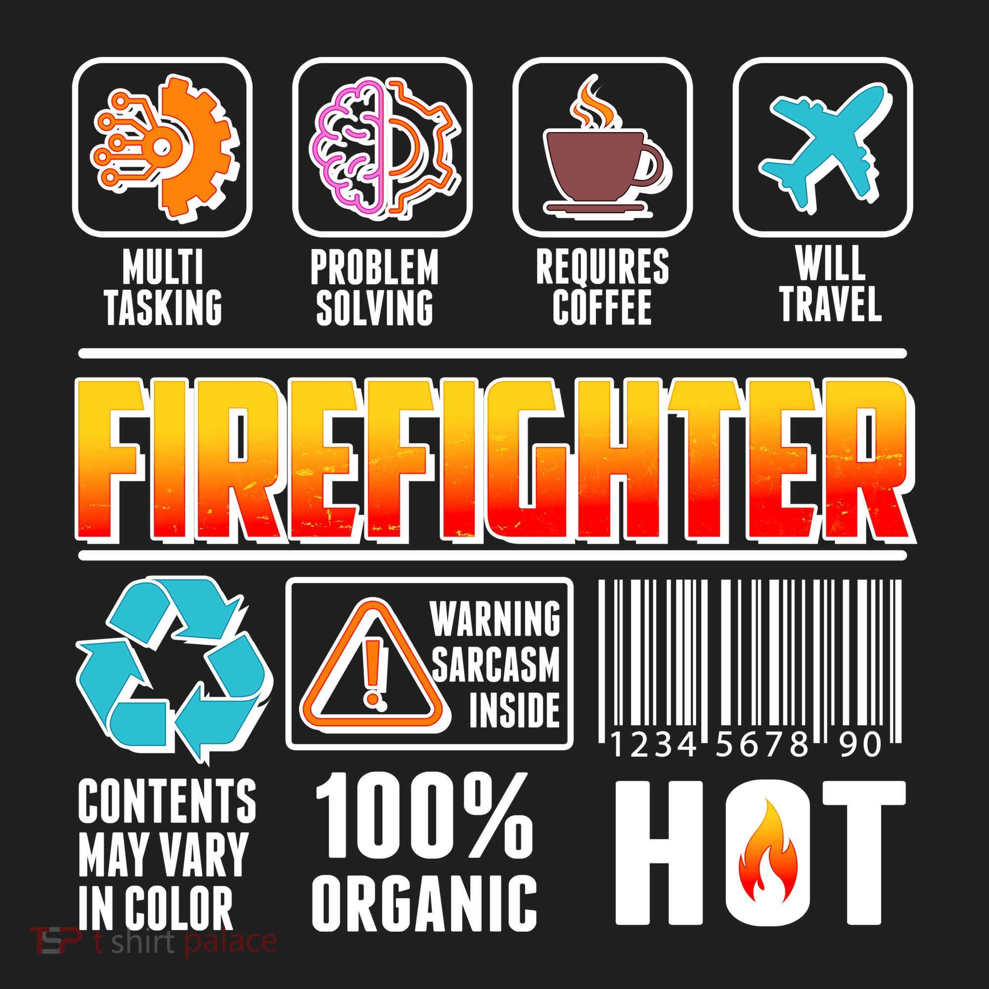 Funny Firefighter Warning Label Hat
