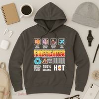 Funny Firefighter Warning Label Hoodie thumb 3