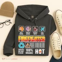 Funny Firefighter Warning Label Hoodie thumb 4