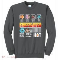 Funny Firefighter Warning Label Sweatshirt thumb 0