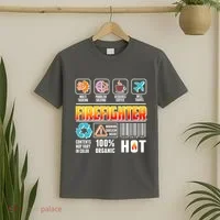 Funny Firefighter Warning Label T-Shirt thumb 2