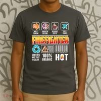 Funny Firefighter Warning Label T-Shirt thumb 3