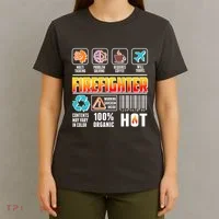 Funny Firefighter Warning Label T-Shirt thumb 4