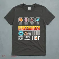 Funny Firefighter Warning Label T-Shirt thumb 5
