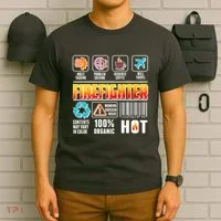 Funny Firefighter Warning Label T-Shirt thumb 6