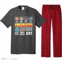 Funny Firefighter Warning Label Pajama Set thumb 0