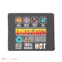 Funny Firefighter Warning Label Mousepad thumb 0