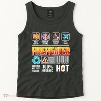 Funny Firefighter Warning Label Tank Top thumb 2