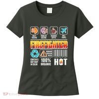 Funny Firefighter Warning Label Women's T-Shirt thumb 0