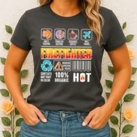 Funny Firefighter Warning Label Women's T-Shirt thumb 2