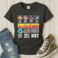 Funny Firefighter Warning Label Women's T-Shirt thumb 3