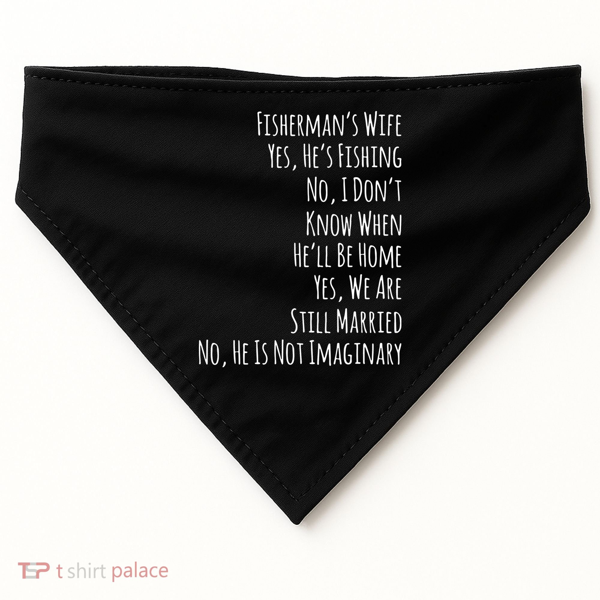 Fishing Fishermans Wife USA-Made Doggie Bandana
