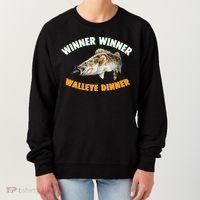 Funny Fishing WINNER WINNER WALLEYE DINNER Fish Fry Women's Sweatshirt thumb 0