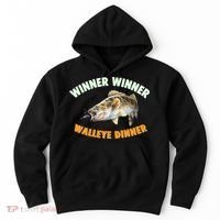 Funny Fishing WINNER WINNER WALLEYE DINNER Fish Fry Hoodie thumb 0